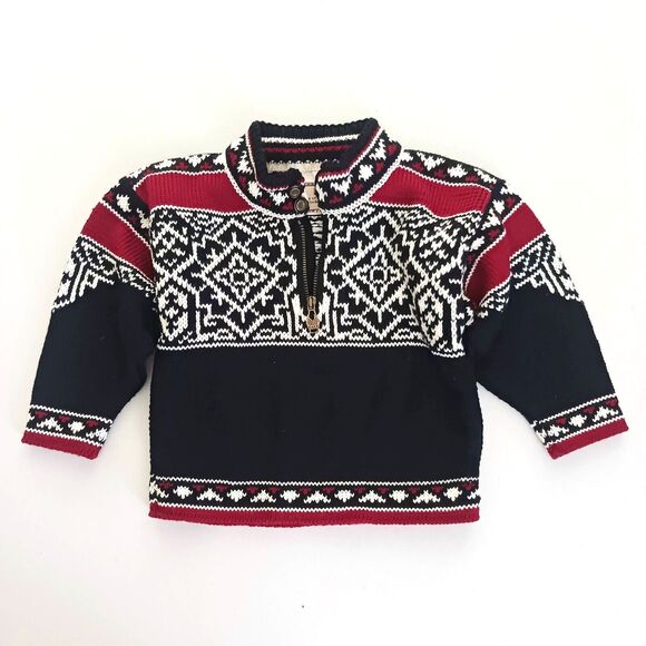 Dale of Norway Other - NEW Dale of Norway Pure New Wool Nordic 1/4 Zip Pullover Sweater Toddler Sz 2